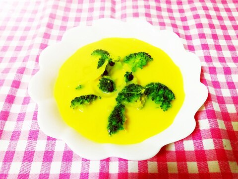 ターメリック風味♪ブロッコリーと玉葱の豆乳スープ